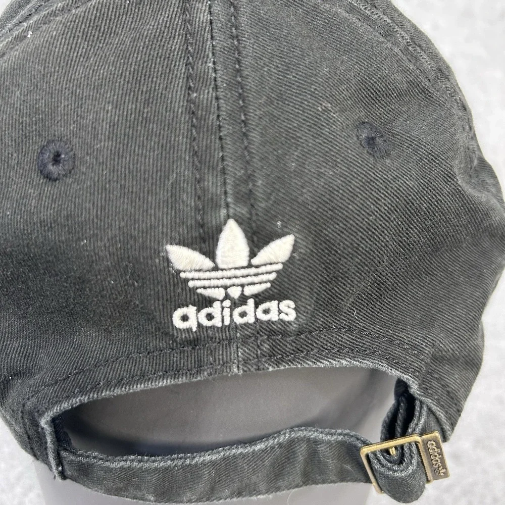 Adidas Originals Trefoil Logo Black Dad Hat Cap Adjustable Strapback OSFW